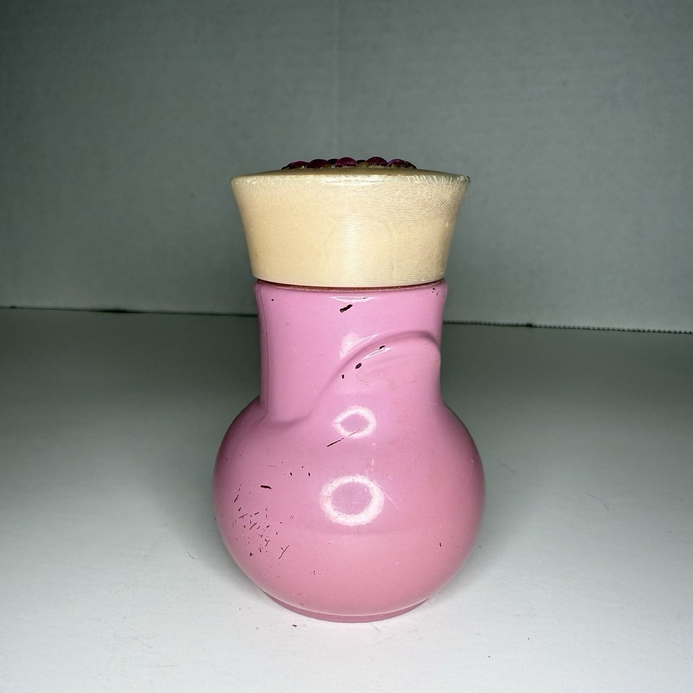 Vintage Avon SOMEWHERE Powder Sachet 0.9 oz Bottle Powder In RARE pink jeweled